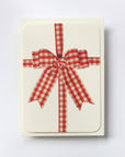Gingham Bow Notecard