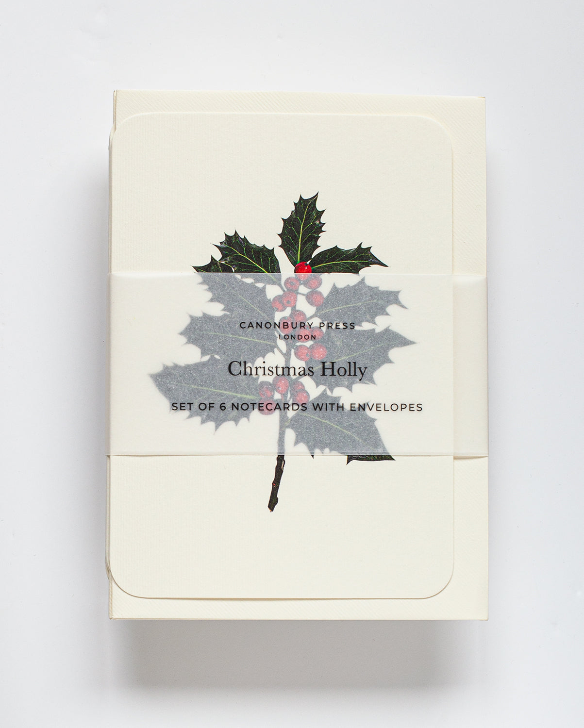 Christmas Holly: Set of 6 Greeting Cards