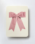 Baby Pink Velvet Bow Notecard