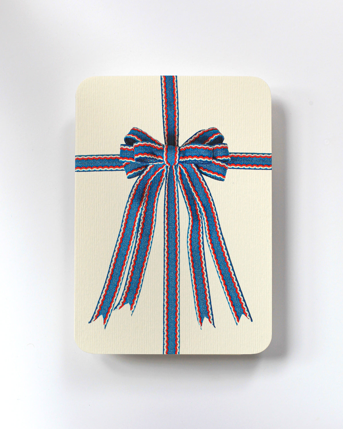 Blue, Red &amp; White Bow Notecard