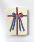 Blue, Red & White Bow Notecard